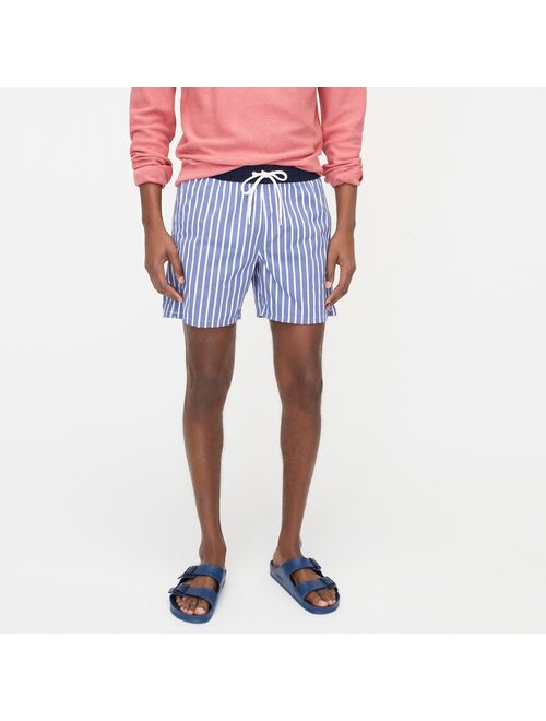 J.Crew 6" stretch swim trunk in stripe