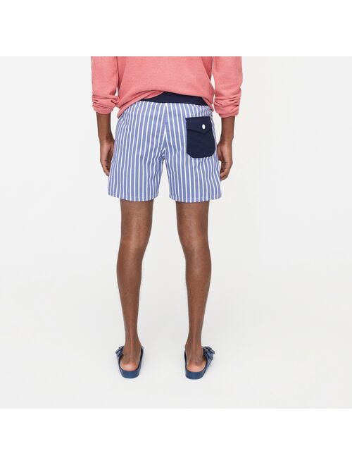 J.Crew 6" stretch swim trunk in stripe