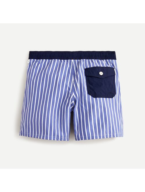 J.Crew 6" stretch swim trunk in stripe