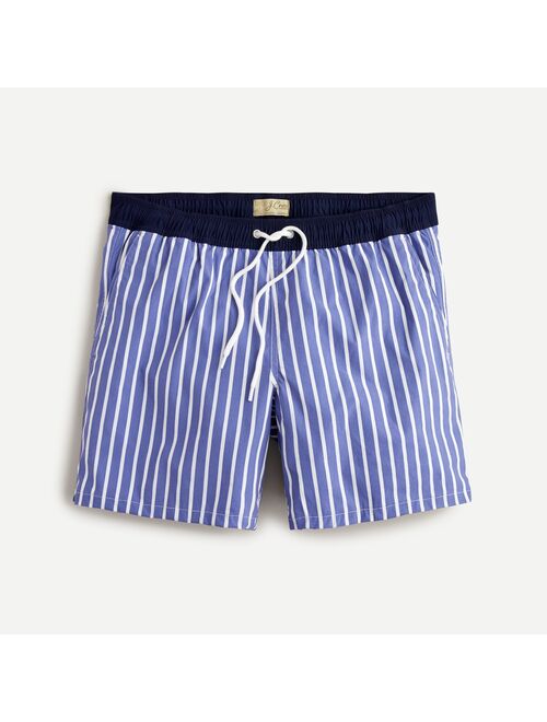 J.Crew 6" stretch swim trunk in stripe