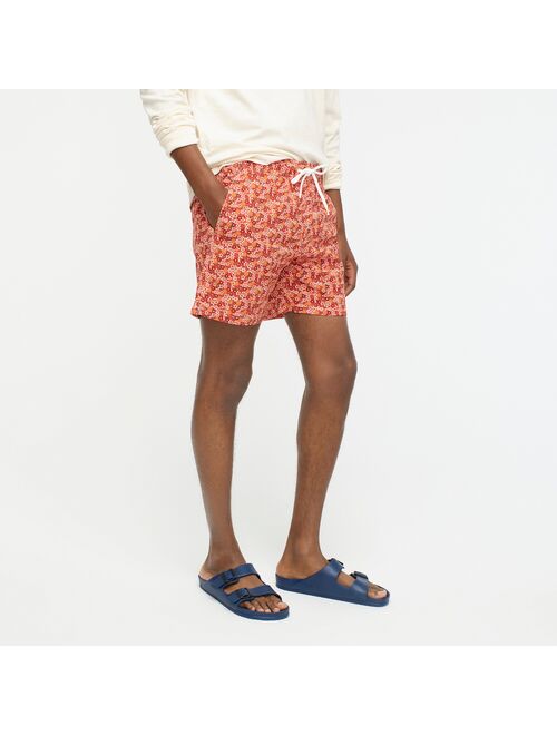 J.Crew 6" stretch swim trunk in floral print