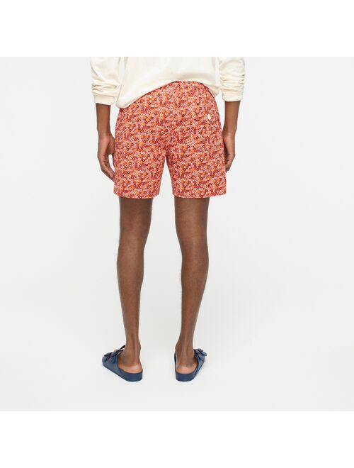 J.Crew 6" stretch swim trunk in floral print