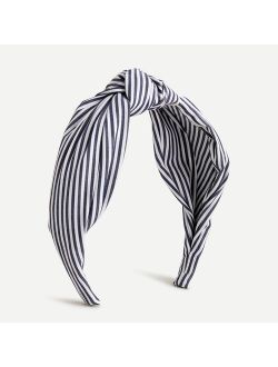 Knot headband in printed cotton poplin