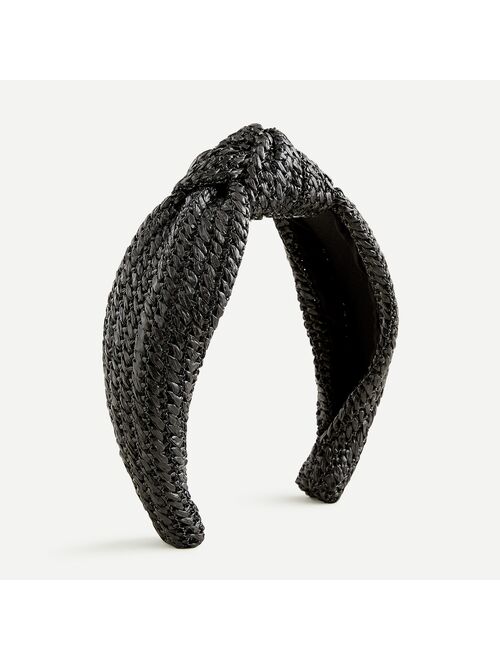 J.Crew Knot headband in raffia