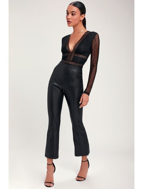 Buy Lulus Casita Black Sheer Lace Long Sleeve Bodysuit online
