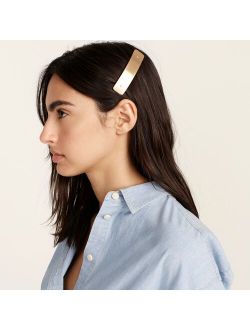 Skinny barrette in brushed metal