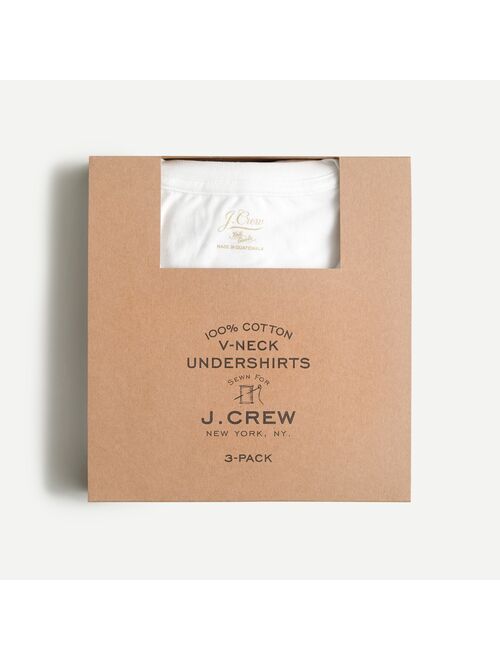 J.Crew White V-neck undershirt three-pack