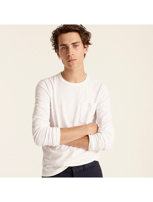 J.Crew Garment-dyed slub cotton long-sleeve T-shirt