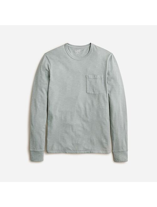 J.Crew Garment-dyed slub cotton long-sleeve T-shirt