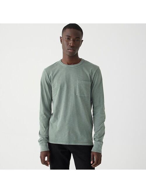 J.Crew Garment-dyed slub cotton long-sleeve T-shirt