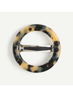 Oval barrette in Italian tortoise