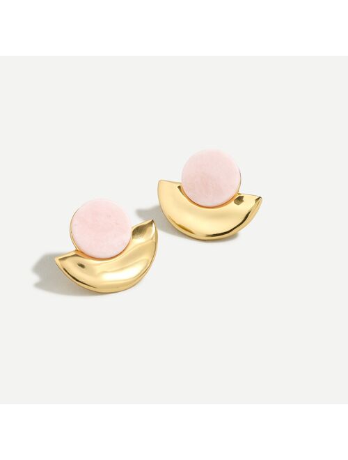 J.Crew Sunrise stone disc earrings