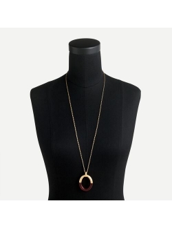 Acetate ring pendant necklace