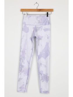 Keep Going Lavender Print High Waisted High Impact Leggings