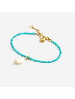 Beachy bead freshwater pearl bracelet