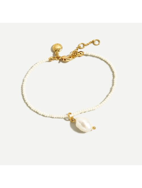 J.Crew Beachy bead freshwater pearl bracelet