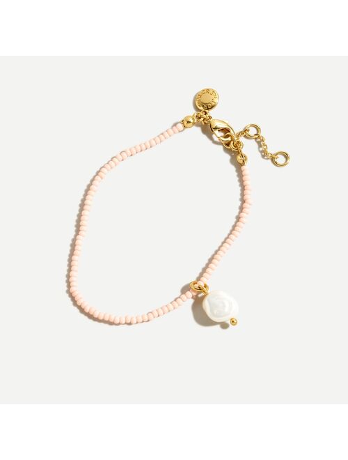 J.Crew Beachy bead freshwater pearl bracelet