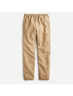 Pull-on linen-blend pant