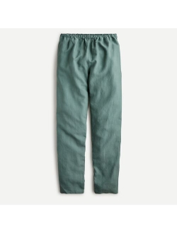 Pull-on linen-blend pant