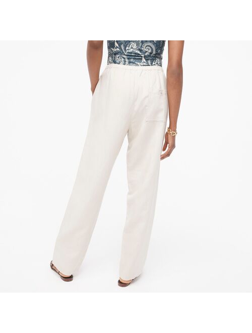 J.Crew Pull-on linen-blend pant