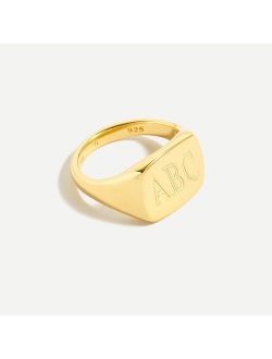 Demi-fine 14k gold-plated signet ring
