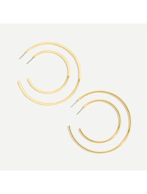 J.Crew Surgical Steel Hoop set