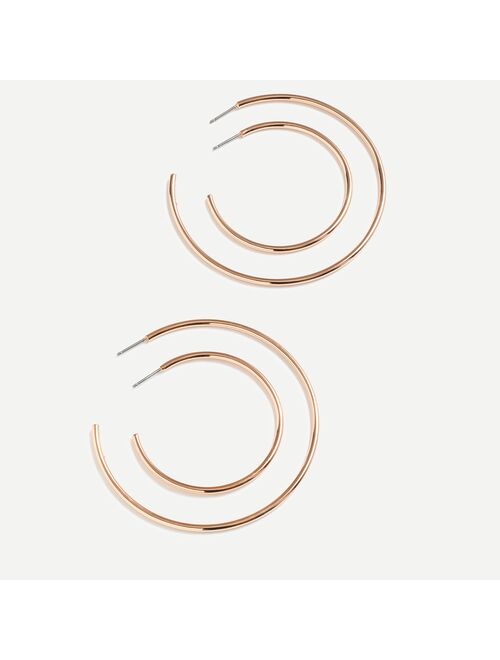 J.Crew Surgical Steel Hoop set