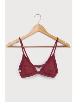 Rhythm Seaside Plum Triangle Bikini Top