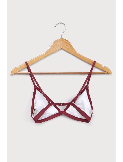 Rhythm Seaside Plum Triangle Bikini Top