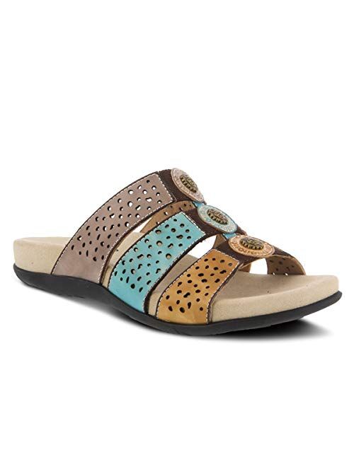 L'Artiste Women's Glennie Leather Slide Sandal