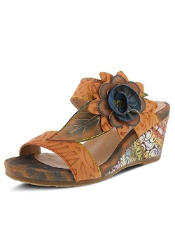 L'Artiste Women's Shayla Leather Slide Sandal