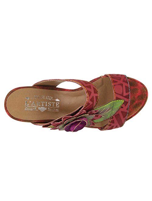 L'Artiste Women's Shayla Leather Slide Sandal