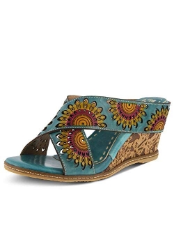 L'Artiste Women's Enticing Leather Slide Sandal