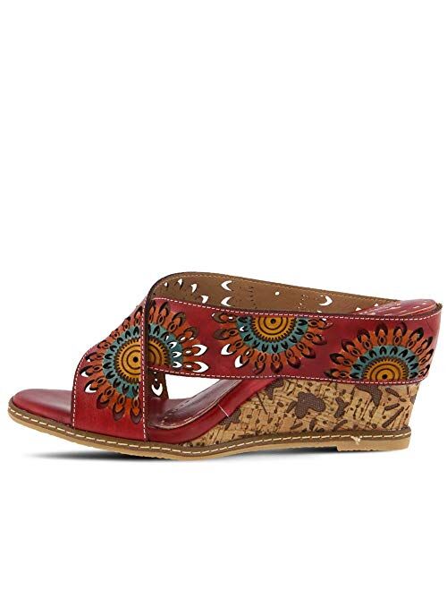 L'Artiste Women's Enticing Leather Slide Sandal