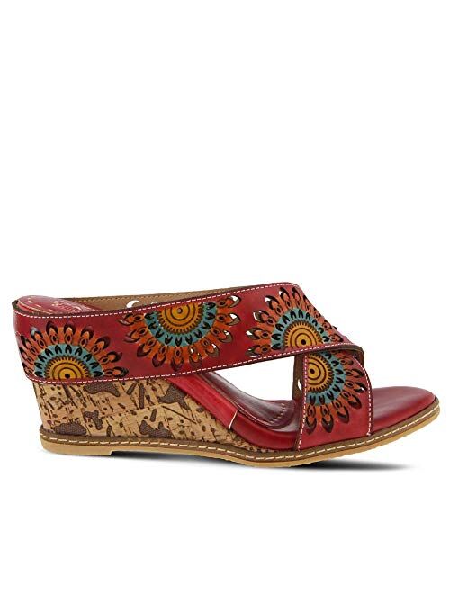 L'Artiste Women's Enticing Leather Slide Sandal