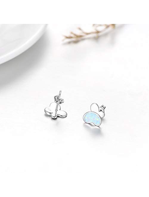 MEDWISE Cute Animal Colections Stud Earrings for Women Daughter 925 Sterling Silver Hypoallergenic Stud Earrings for Sensitive Ears