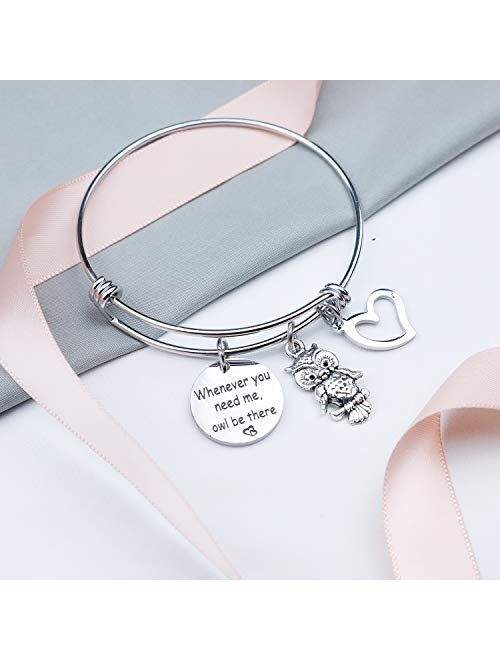 G-Ahora Best Friends Bracelet Whenever You Need Me Owl Be There Bracelet BBF Jewelry Friendship Gift Sympathy Gift Stay Strong Gift Owl Lovers Bracelet