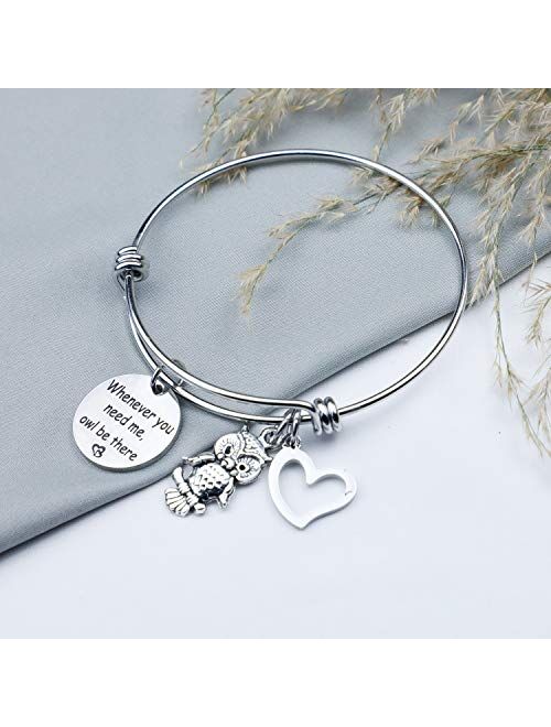 G-Ahora Best Friends Bracelet Whenever You Need Me Owl Be There Bracelet BBF Jewelry Friendship Gift Sympathy Gift Stay Strong Gift Owl Lovers Bracelet