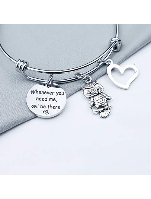 G-Ahora Best Friends Bracelet Whenever You Need Me Owl Be There Bracelet BBF Jewelry Friendship Gift Sympathy Gift Stay Strong Gift Owl Lovers Bracelet