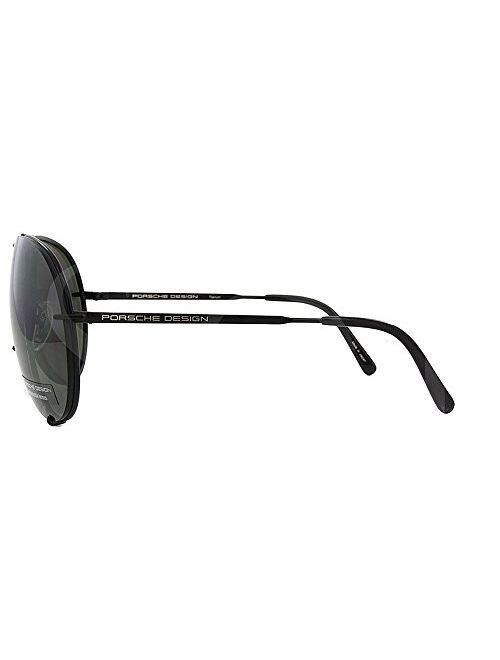 PORSCHE DESIGN P'8478D Aviator Sunglasses Black Matte Frame Size 63mm + Extra Lens