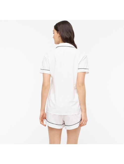 J.Crew End-on-end cotton pajama short set