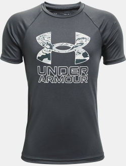 Boys' UA Tech Hybrid Print Fill Short Sleeve