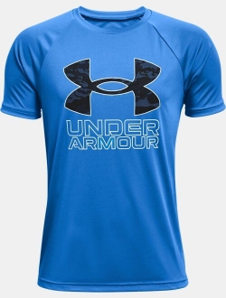 Boys' UA Tech Hybrid Print Fill Short Sleeve