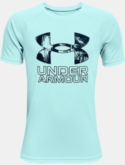 Boys' UA Tech Hybrid Print Fill Short Sleeve