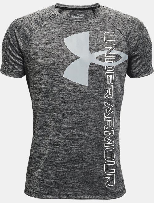 Under Armour Boys' UA Tech™ Split Logo Hybrid Short Sleeve