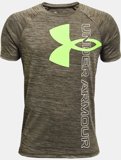 Under Armour Boys' UA Tech™ Split Logo Hybrid Short Sleeve