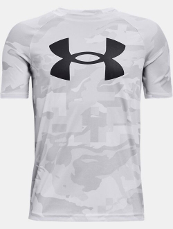 Boys' UA Tech Big Logo Printed Short Sleeve