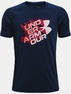 Boys' UA Tech Glow Half Symbol Short Sleeve