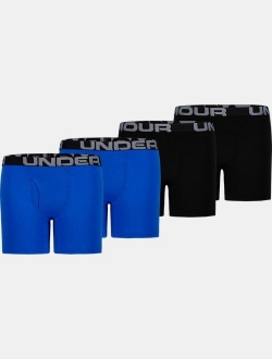 Boys' UA Cotton Boxer Briefs 4-Pack