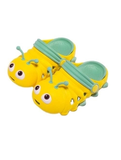 Gaeiowss Baby Sandals, Boys Girls Sandals Clogs Summer Premium Lightweight Kid's Cute Cartoon Caterpillar Sandals Children Non-Slip Beach Water Clogs Shoes Garden Slipper